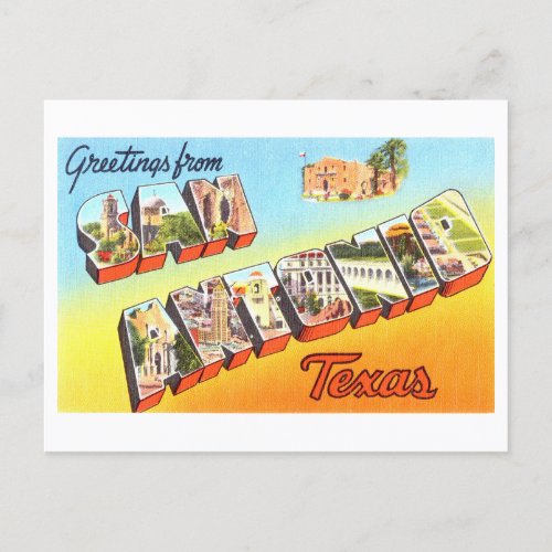 Vintage Greetings from San Antonio Texas Postcard