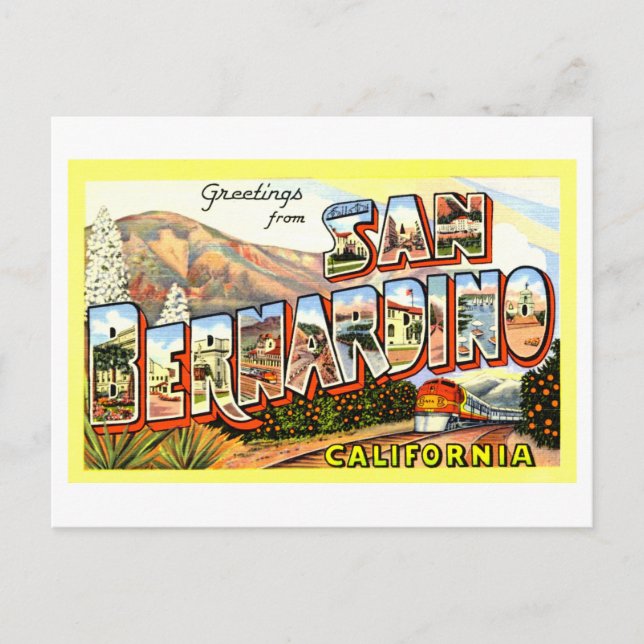 Vintage Greetings from San Bernardino, California, Postcard (Front)