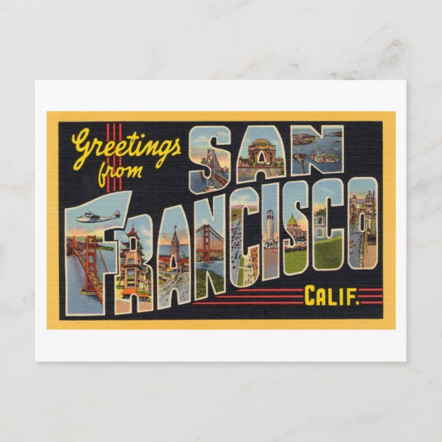 Vintage Greetings from San Francisco, California Postcard (Front)