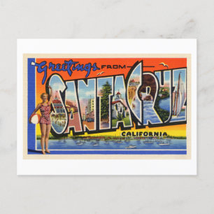 Vintage Greetings from Santa Cruz, California Postcard