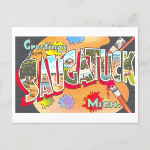 Vintage Greetings from Saugatuck, Michigan, Postcard