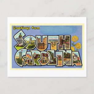 Vintage Greetings from South Carolina Postcard