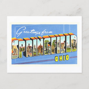 Vintage Greetings from Springfield, Ohio, Postcard