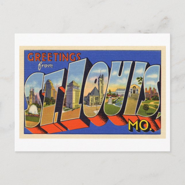 Vintage Greetings from St. Louis, Missouri Postcard (Front)