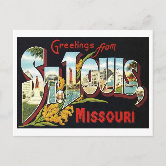 Vintage Greetings from St. Louis, Missouri, Postcard (Front)