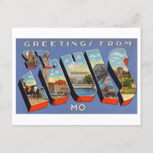Vintage Greetings from St. Louis, Missouri Postcard