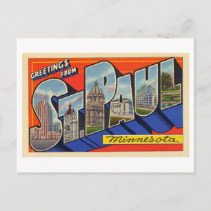 Vintage Greetings from St. Paul, Minnesota Postcard