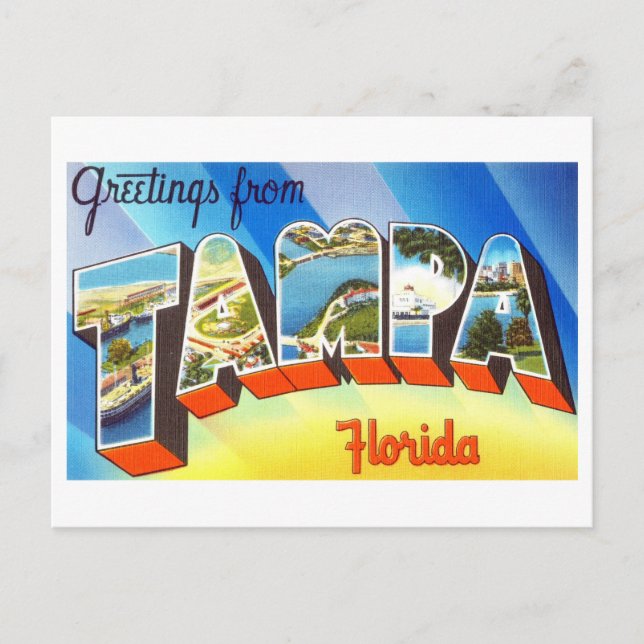 Vintage Greetings from Tampa, Florida Postcard (Front)
