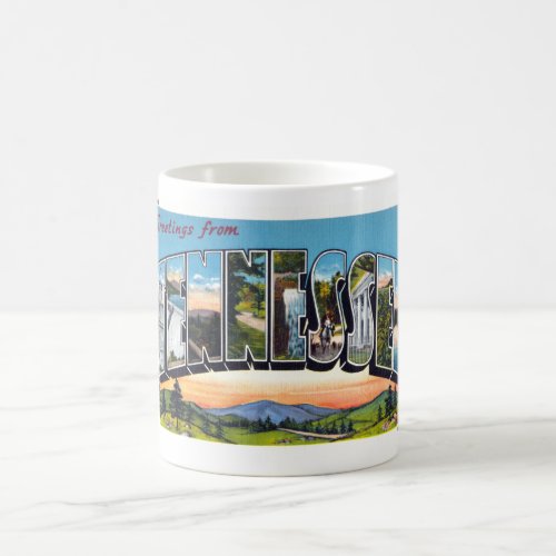 Vintage Greetings From Tennessee Travel Poster Coffee Mug