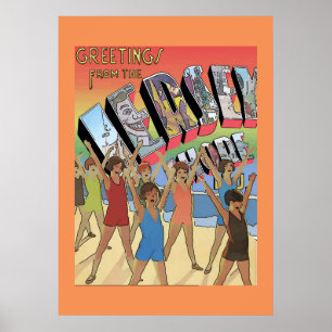 Vintage Greetings From The Jersey Shore Poster