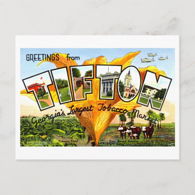 Vintage Greetings from Tifton, Georgia, Postcard (Front)