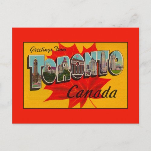 Vintage greetings from Toronto Ont Postcard