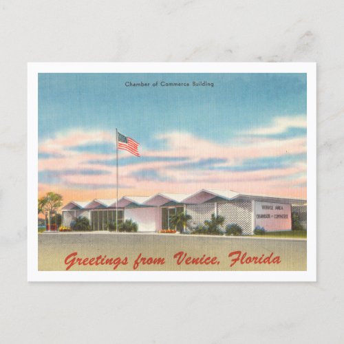 Vintage Greetings from Venice Florida Postcard