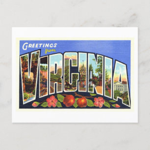Vintage Greetings from Virginia Postcard