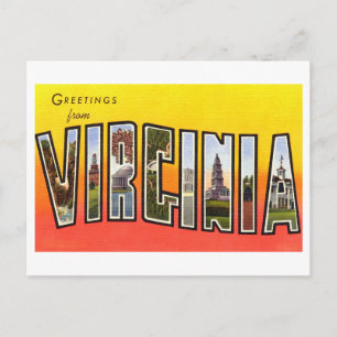 Vintage Greetings from Virginia Postcard