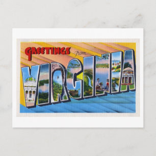 Vintage Greetings from Virginia Postcard