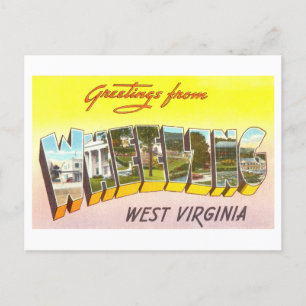 Vintage Greetings from Wheeling, West Virginia Postcard