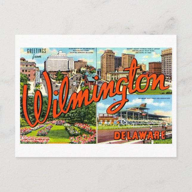 Vintage Greetings from Wilmington, Delaware, Postcard (Front)