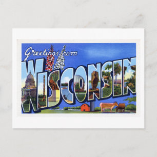 Vintage Greetings from Wisconsin Postcard
