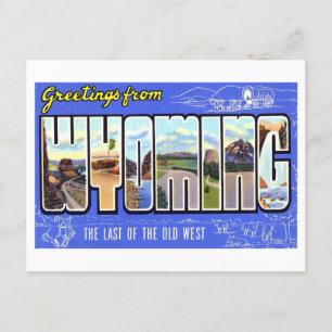 Vintage Greetings from Wyoming Postcard