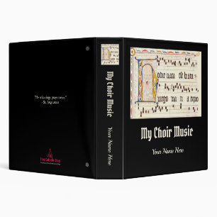 Vintage Gregorian Chant Traditional Catholic Choir 3 Ring Binder