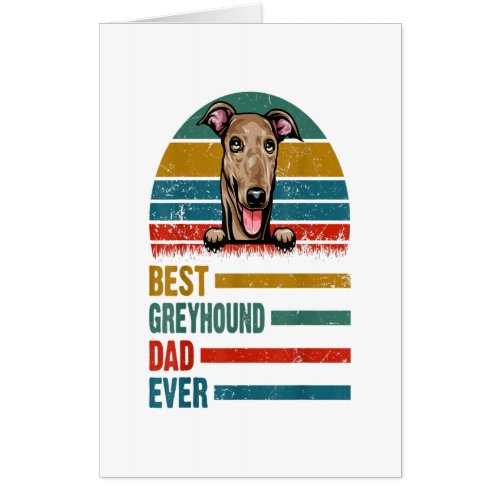 Vintage Greyhound Dog Lover Fathers Day Gifts Card