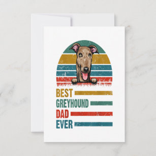 Vintage Greyhound Dog Lover Fathers Day Gifts RSVP Card