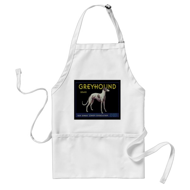 Vintage Greyhound Lemon Label Circa 1920 Adult Apron (Front)