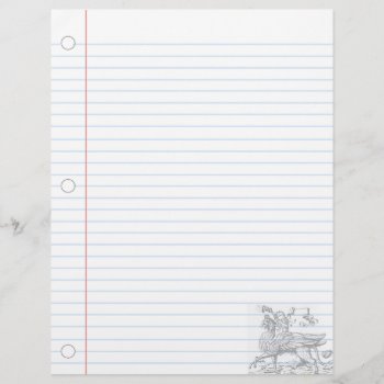 Vintage Griffin Fantasy Notebook Paper by gothicbusiness at Zazzle