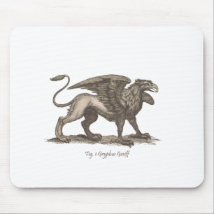 Vintage griffin (gryphus greiff) illustration. mouse pad