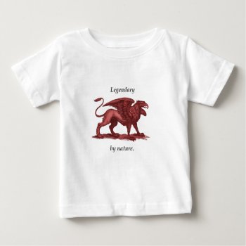 Vintage Griffin Illustration  Legendary By Nature Baby T-shirt by Cesar_Padilla at Zazzle
