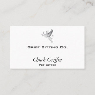 Vintage Griffin Line Art Business Card