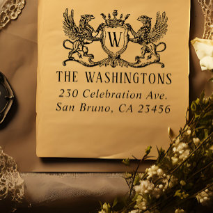 Vintage Griffins Monogram   Name & Return Address Self-inking Stamp