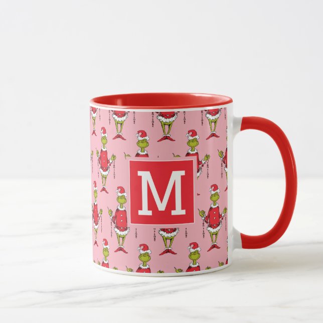 Vintage Grinch Christmas | Add Your Monogram Mug (Right)