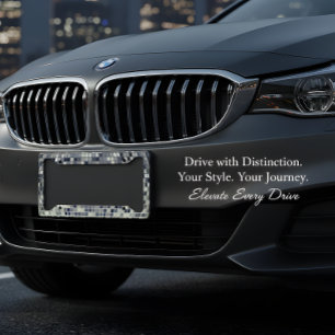 Vintage Groove - Retro Disco Ball License Plate Frame