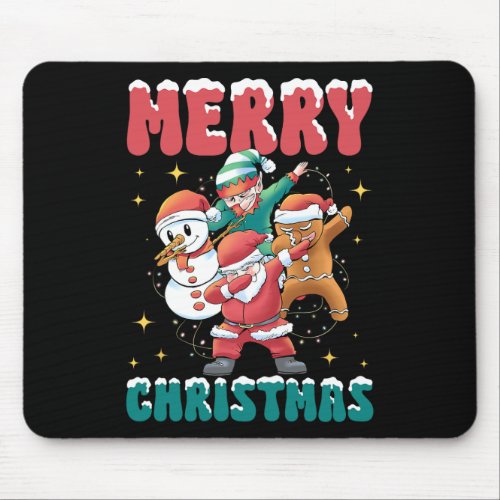 Vintage Groovy Christmas Santa Claus _ Merry Chris Mouse Pad