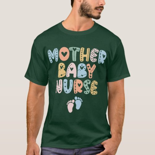 Vintage Groovy Mother Baby Nurse Women Nurse Week T_Shirt