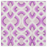 Vintage Groovy Rainbow Pattern In Purple Lilac Fabric