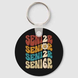 Vintage Groovy Senior 2026 Cl Of 2026 Graduation G Keychain