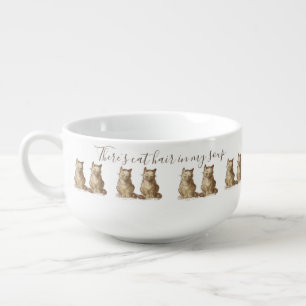 Vintage Grouchy Cats There's Cat hair in My Soup Mug