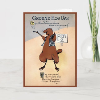 Vintage Groundhog Day Card