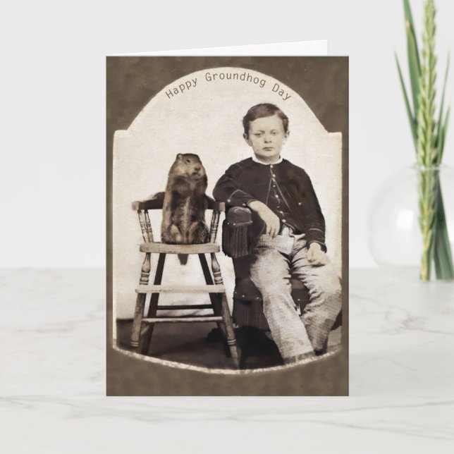 Vintage Groundhog Day Card (Front)