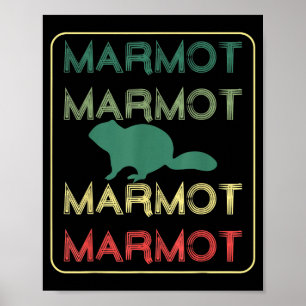 Vintage Groundhog Day Text Silhouette Awesome Grou Poster