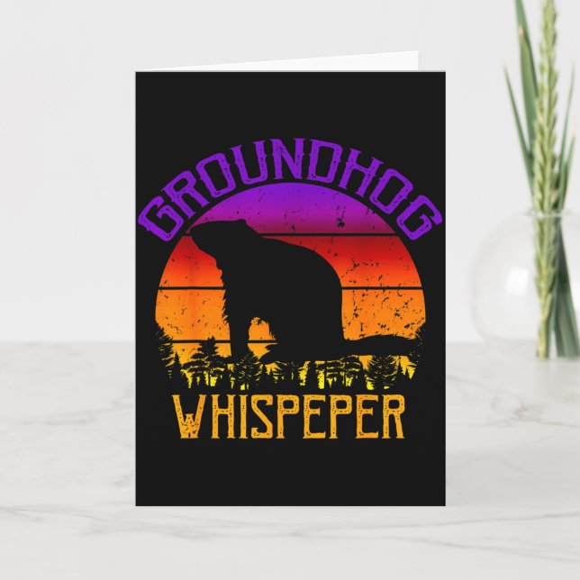 Vintage Groundhog Whispeper Groundhog Day  Card (Front)