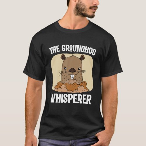 Vintage Groundhog Whisperer Silhouette Ground Hog T_Shirt