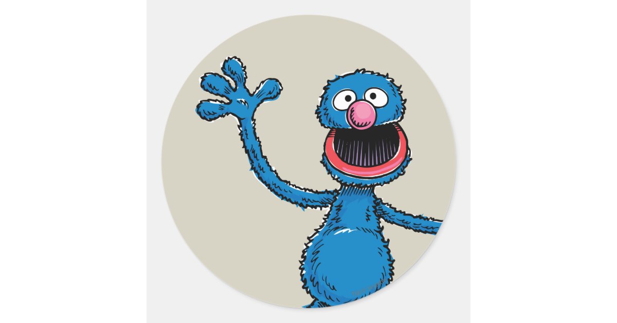 Vintage Grover Classic Round Sticker | Zazzle