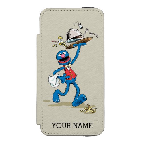 Vintage Grover the Waiter  Add Your Name iPhone SE55s Wallet Case