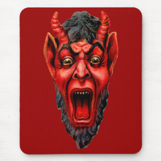 Vintage Growling Krampus Mouse Pad