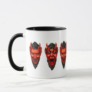 Vintage Growling Krampus Mug