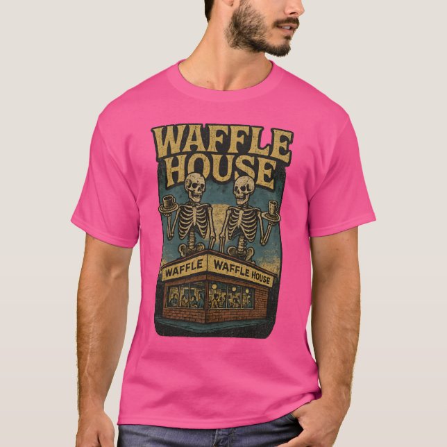 Vintage Grunge 70s Waffle House Design T-Shirt (Front)